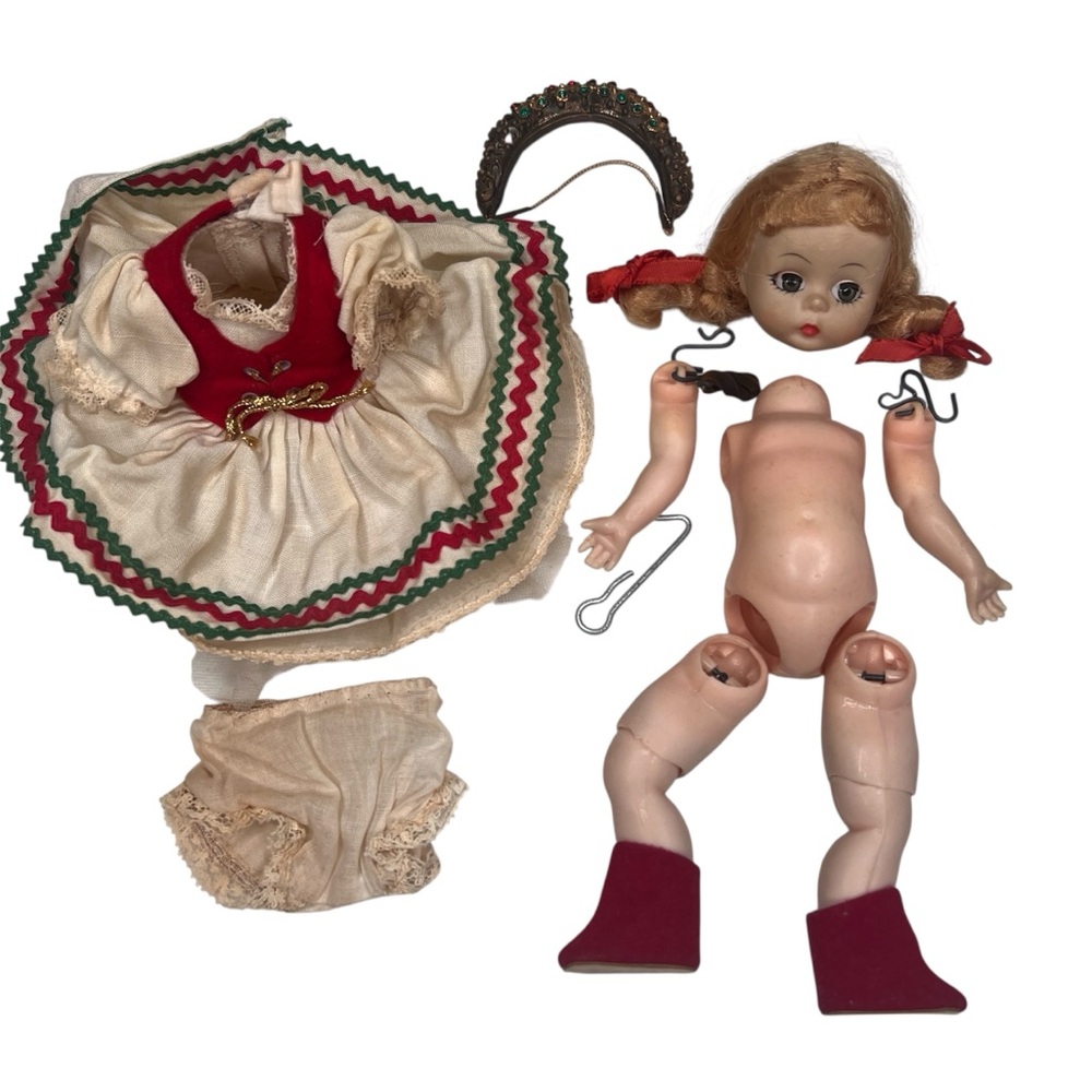 VTG Madame Alexander Hungarian Doll Blonde Blue Eyes with Clothes ALL PARTS ONLY